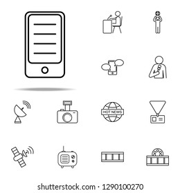phone icon. Media, Press icons universal set for web and mobile