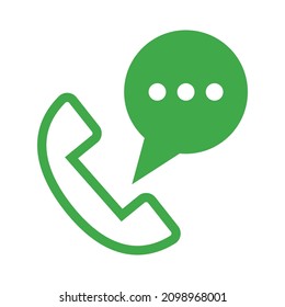 Icono de teléfono e icono de mensaje. Vectores.