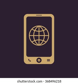 The phone icon. Network symbol. Flat Vector illustration