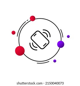 Phone icon. Notification. Communication by phone in different parts of the world. One line style. vector eps 10