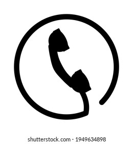 Phone icon. Old phone symbol vector.