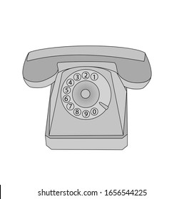 icono del teléfono. teléfono de estilo antiguo.ilustración vectorial.