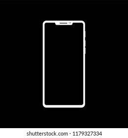 phone icon on black background