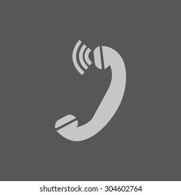 phone icon on black background