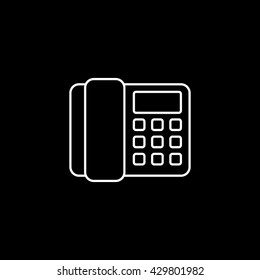 Phone Icon On Black Background