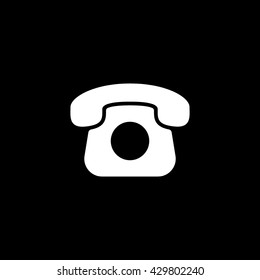 Phone Icon On Black Background Stock Vector (Royalty Free) 429802240