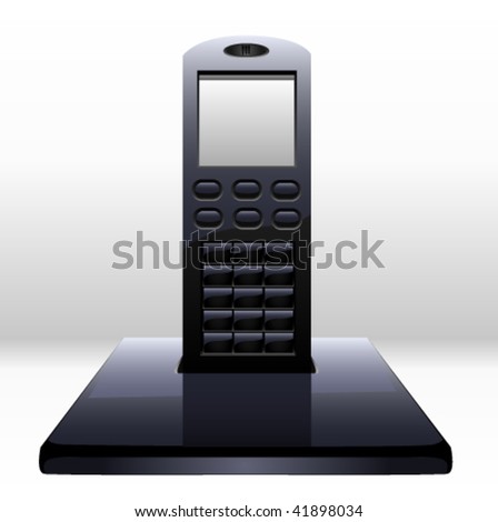 Phone icon on bright background