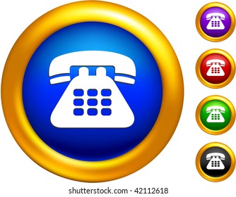 phone icon on buttons with golden