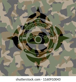 phone icon on camo pattern