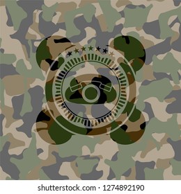 phone icon on camo texture