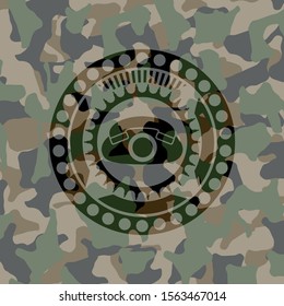 phone icon on camo texture