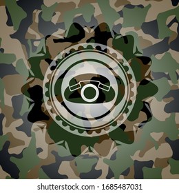 icono de teléfono en textura de cámara