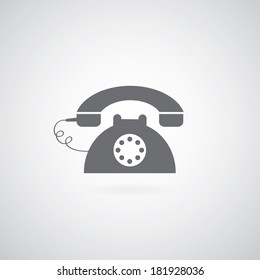 phone icon on gray background 
