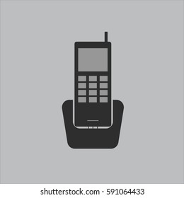 phone icon on gray background