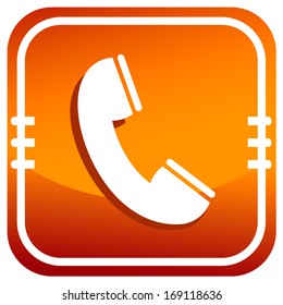 Phone icon on orange button