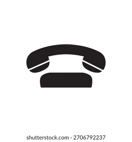  phone icon on round internet button transparent .Vector icon isolated on white background.