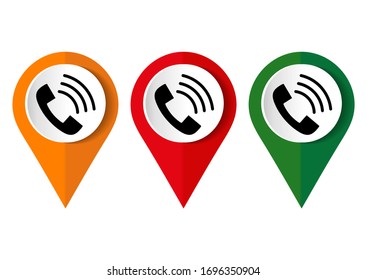 Phone icon on a white background. Vector illustration.	