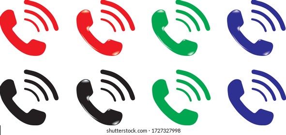 icono de teléfono en fondo blanco