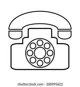 Phone icon on white background.