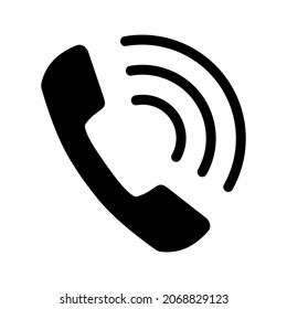 Telefonsymbol auf weißem Hintergrund