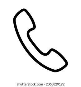 icono de teléfono en fondo blanco