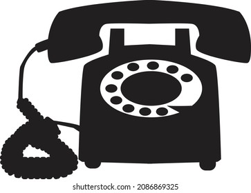 Phone icon on white background. Old Phone sign. flat style. 