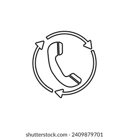 icono de teléfono, en fondo blanco, ilustración vectorial