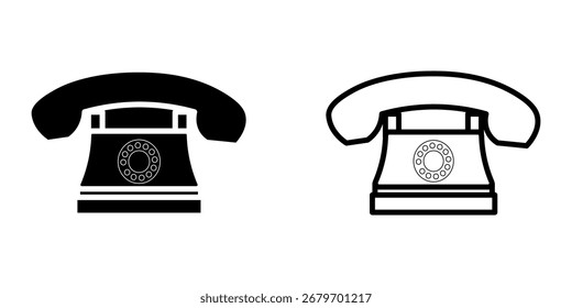 Icono del teléfono en el fondo blanco 