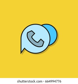 phone icon on yellow background