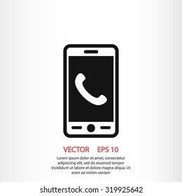 Phone icon. One of set web icons
