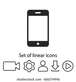 Phone icon. One of set web icons