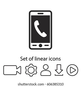 Phone icon. One of set web icons