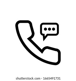 Telefonsymbol-Umriss einzelne Vektorillustration