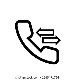 Telefonsymbol-Umriss einzelne Vektorillustration