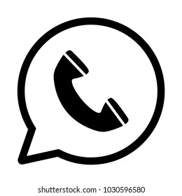 phone icon, outline vector