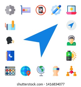 phone icon set. 17 flat phone icons.  Collection Of - settings, tablet, speak, navigation, phone book, support, battery, watercolor, sound card, network, no worldwide, virtual reality