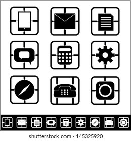 Phone Icon Set Stock Vector (Royalty Free) 145325920 | Shutterstock