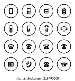 Phone icon set