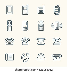 Phone icon set