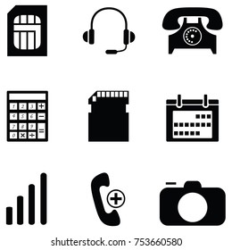 phone icon set