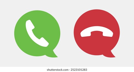 Phone icon set. Call sign. Flat illustration of vector icon on white background