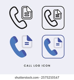Phone icon set. Call sign. Flat illustration of vector icon on white background