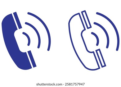 Phone icon set. Call sign. Flat design of phone icon eps 10.