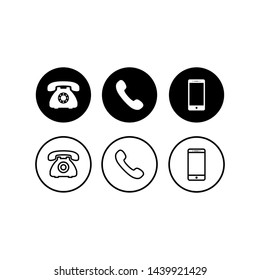 Phone Icon Set Call Symbol Vector Stock Vector (Royalty Free) 1498064258