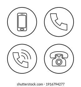 Juego de iconos de teléfono. Vector de icono de llamada. símbolo de teléfono