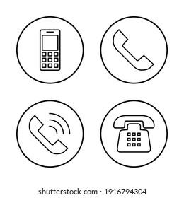 Phone icon set. Call icon vector. telephone symbol