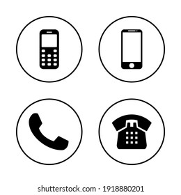 Phone icon set. Call icon vector. telephone symbol