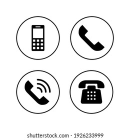 Phone icon set. Call icon vector. telephone symbol