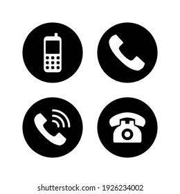 Phone Icon Set Call Icon Vector Stock Vector (Royalty Free) 1926234002 ...