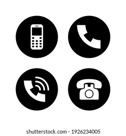 Phone icon set. Call icon vector. telephone symbol